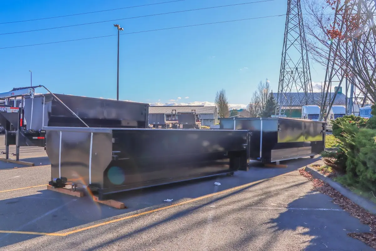 Roll-off dumpster ready for waste disposal at job site for Residential Dumpster Rental in Gloucester Point